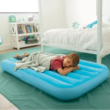 Intex 66803NP Cama de Ar para Crianças CozyKidz 157 x 88 x 18 cm, Azul ou Rosa