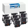 G&G BB-D-G-D1-45803-10 Cassete de Fita de Etiquetar Compatível Pack de 10, 19mm x 7m, Fita Branca, Impressão Preta, para DYMO D1