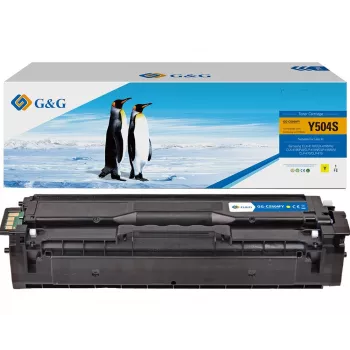 G&G Cartucho de Toner Compatível para Samsung CLT-Y504S / HP SU502A - Amarelo, 1.800 Páginas (14458)