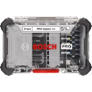 Conjunto de 31 bits de aparafusar Bosch PRO Impact Control PH PZ T TH H 25 mm 2608521U71