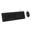 Rapoo NX1500 Conjunto de teclado e rato com fio, Full-Size QWERTZ, Preto R-13100