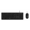 Rapoo NX1500 Conjunto de teclado e rato com fio, Full-Size QWERTZ, Preto R-13100