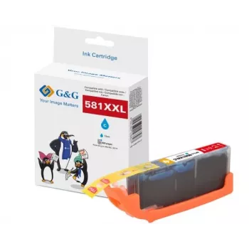 Tinteiro ciano XXL compatível G&G Canon CLI-581C (15842)