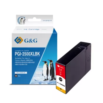 Tinteiro compatível G&G para Canon PGI-2500XLBK (9859) – preto de alto rendimento
