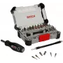 Bosch Conjunto de bits de chave de fendas de precisão Expositor, 5 conjuntos com 33 peças (165 no total), aço S2, sextavado de 1/4 polegadas, bits PH/PZ/S/H/T, suporte magnético, expositor de venda 2607002837,0