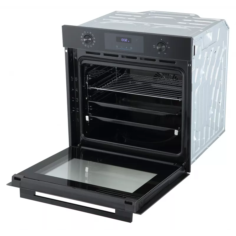 Midea MBO7NM30D0-BK Forno elétrico de encastrar, 73 L, Autolimpeza pirolítica, Controlo tátil, Preto