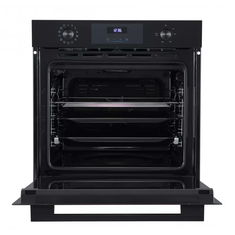 Midea MBO7NM30D0-BK Forno elétrico de encastrar, 73 L, Autolimpeza pirolítica, Controlo tátil, Preto