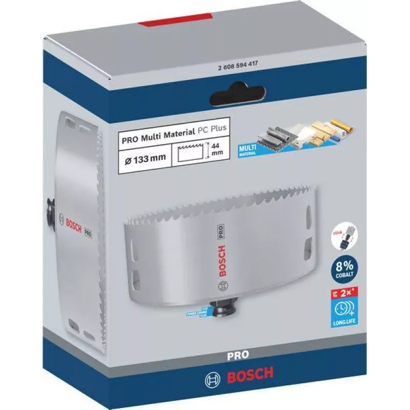 Serra copo Bosch Progressor para madeira e metal 133 mm Cobalt 2608594417