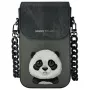 Bolsa de ombro Nimmy Big Eyed Pet 2.0 Panda para telemóvel - pele PU preta