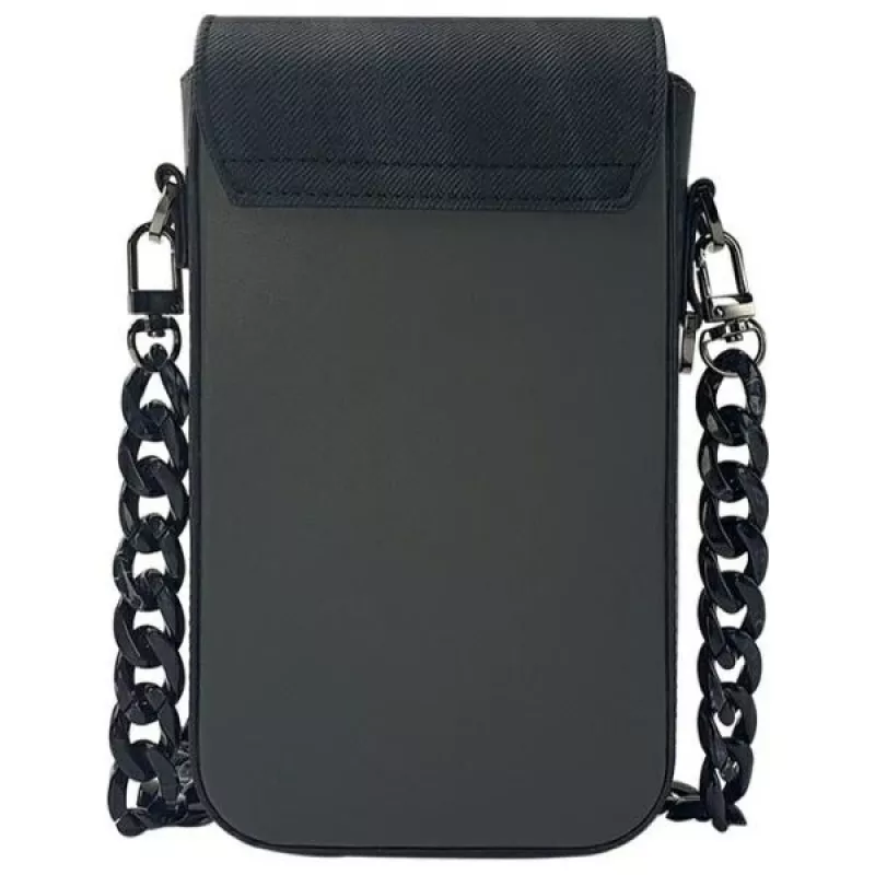 Bolsa de ombro Nimmy Big Eyed Pet 2.0 Panda para telemóvel - pele PU preta