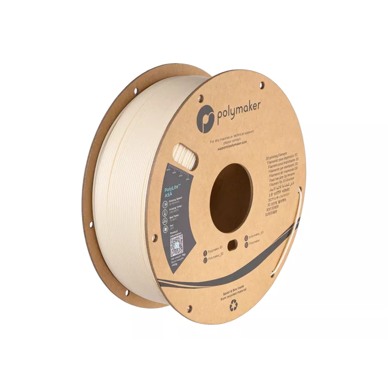 Polymaker filamento ASA – 1,75 mm, 1 kg, natural – resistente a UV, intempéries e calor PF01006