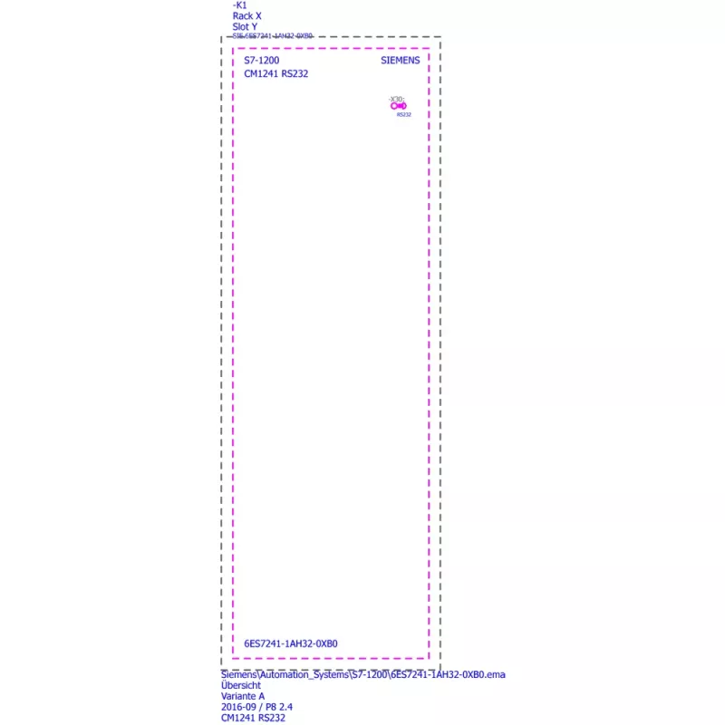 Siemens SIMATIC S7-1200 CM 1241 RS485 módulo de comunicação 6ES72411AH320XB0