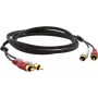 Cabo de áudio coaxial Kramer C-2RAM/2RAM-10 ficha RCA macho para ficha RCA macho 3,0m preto 95-0202010
