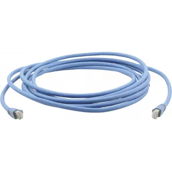 Cabo de rede Kramer série C-UNIKAT C-UNIKat-2 ficha RJ-45 macho para ficha RJ-45 macho 61 cm U/FTP CAT 6a blindado isento de halogéneos snagless robusto azul RAL 5012 99-3460002