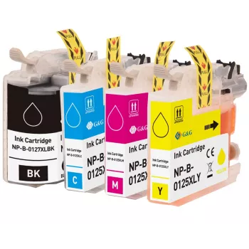 Pack de 4 tinteiros XXL G&G compatíveis com Brother LC-127XLVALBP (preto, ciano, magenta, amarelo) 14784
