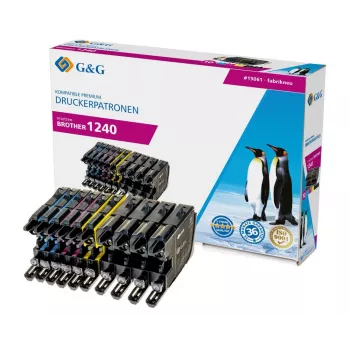 Multipack de tinteiros compatíveis G&G preto, ciano, magenta, amarelo NP-B-0075BK (1P750-10)