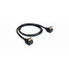 Cabo HDMI de alta velocidade com Ethernet Kramer série C-HM/RA2 C-HM/RA2-6, ficha HDMI macho angular para ficha HDMI macho angular, 1,8 m, triplamente blindado, cinzento, suporte 4K 97-0144006