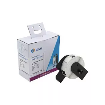 Etiquetas de endereço G&G pack de 400 compatíveis com Brother DK-11204, 17 x 54 mm, térmico direto, papel branco, adesivo permanente ET-B-G-11204