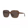 Óculos de sol quadrados de mulher Michael Kors MK2140-366787, armação em tartaruga escura, lentes castanhas degradê, 55/18/140 mm