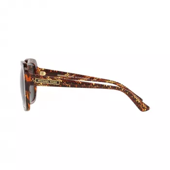 Óculos de sol quadrados de mulher Michael Kors MK2140-366787, armação em tartaruga escura, lentes castanhas degradê, 55/18/140 mm