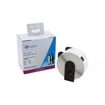 Etiquetas de endereço térmicas diretas brancas G&G 38 x 90 mm, 400/rolo, compatíveis com Brother DK-11208 ET-B-G-11208