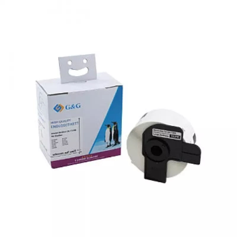 Etiquetas de endereço térmicas diretas brancas G&G 38 x 90 mm, 400/rolo, compatíveis com Brother DK-11208 ET-B-G-11208