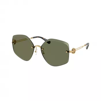 Óculos de sol de mulher Tory Burch TY6111-334371, armação Havana castanho-escuro, lentes castanhas degradê, 56/16/140 mm