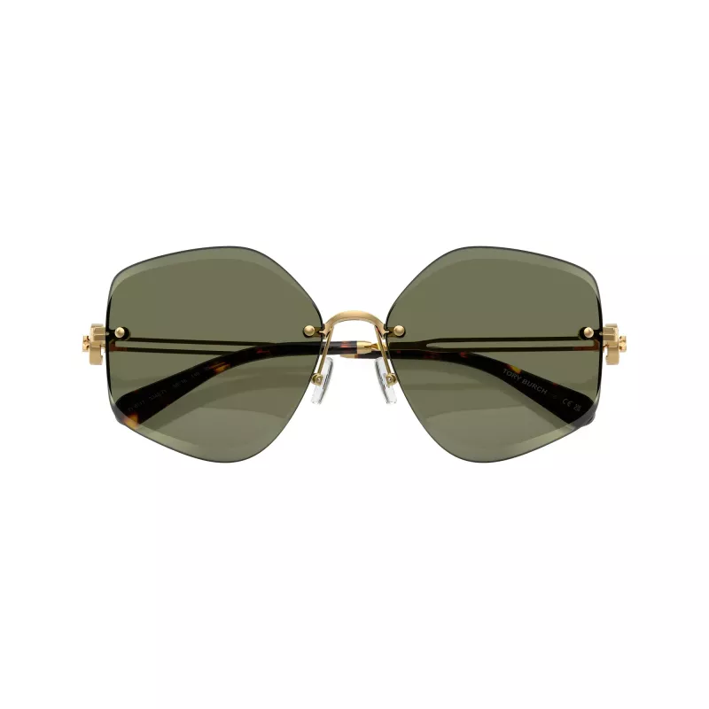 Óculos de sol de mulher Tory Burch TY6111-334371, armação Havana castanho-escuro, lentes castanhas degradê, 56/16/140 mm