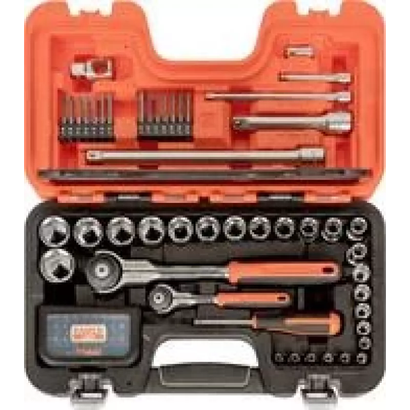 Conjunto de chaves de caixa para chave de impacto Bahco SW79 79 peças 1/2 polegadas e 1/4 polegadas encaixe métrico 6 lados