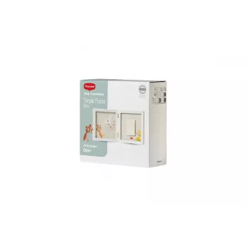 Conjunto de recordação de impressão de mão ou pé de bebé Tiny Love Simple Frame, branco