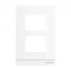 Busch-Jaeger placa central para tomada de áudio, 1/2 módulo, branco estúdio 2TMA220160W0007