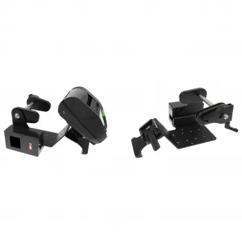 Brodit suporte de impressora com função de rolo de etiquetas para Zebra Alpha 30L/40L, VESA 75/AMPS, MultiMoveClip, eliminador de bateria (217038)