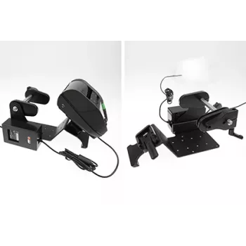Brodit suporte de impressora com função de rolo de etiquetas para Zebra Alpha 30L/40L, VESA 75/AMPS, MultiMoveClip, eliminador de bateria (217038)