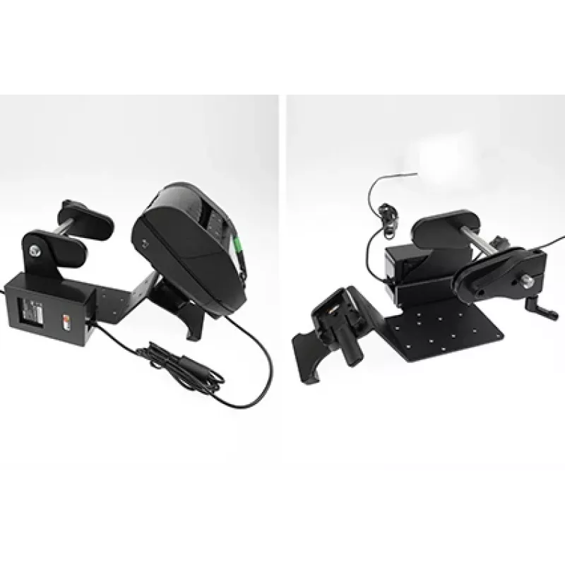 Brodit suporte de impressora com função de rolo de etiquetas para Zebra Alpha 30L/40L, VESA 75/AMPS, MultiMoveClip, eliminador de bateria (217038)