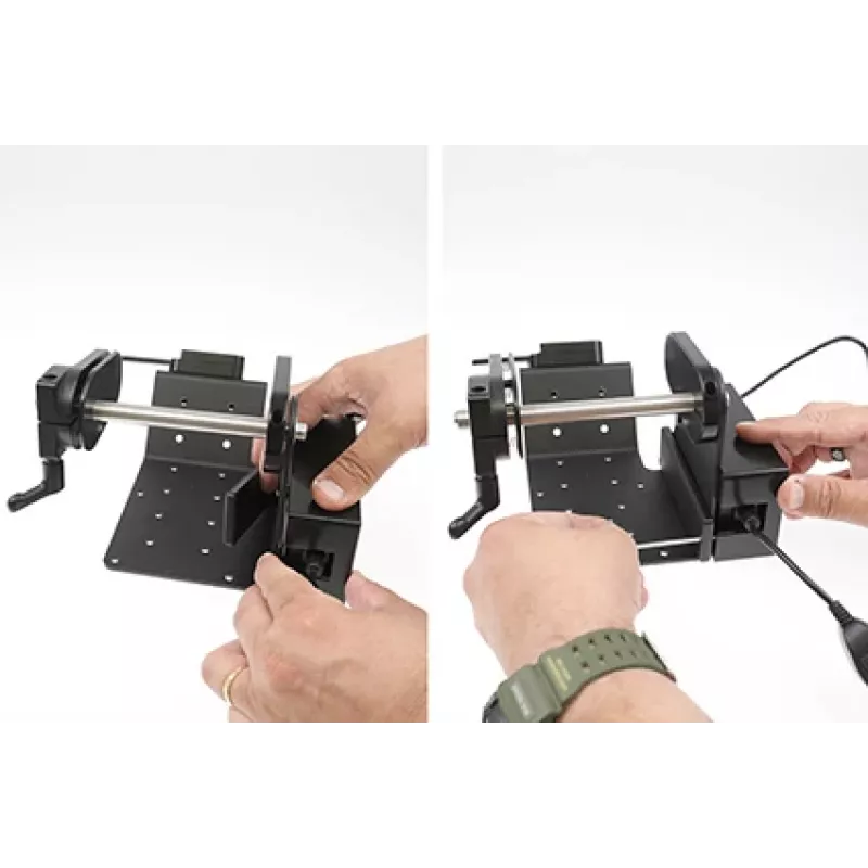 Brodit suporte de impressora com função de rolo de etiquetas para Zebra Alpha 30L/40L, VESA 75/AMPS, MultiMoveClip, eliminador de bateria (217038)
