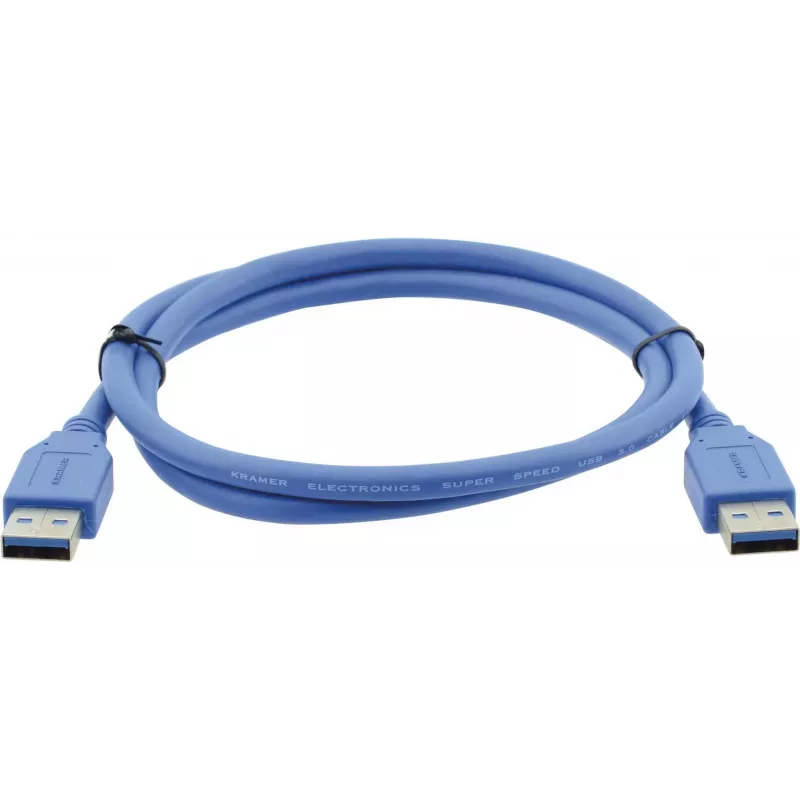 Kramer C-USB3/AA-3 cabo USB 3.0, ficha Type-A para ficha Type-A, 0,9 m, azul 96-0230003