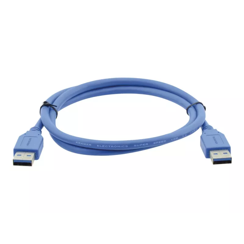 Kramer C-USB3/AA-3 cabo USB 3.0, ficha Type-A para ficha Type-A, 0,9 m, azul 96-0230003
