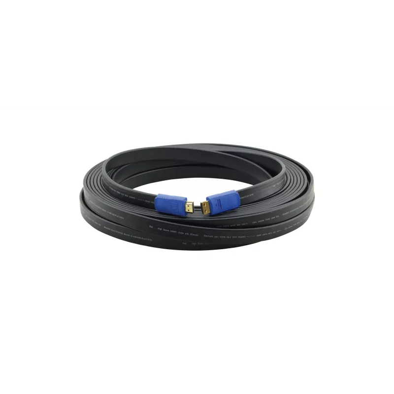 Kramer C-HM/HM/FLAT/ETH-3 cabo HDMI High-Speed com Ethernet, 0,91 m, plano, preto 97-01014003