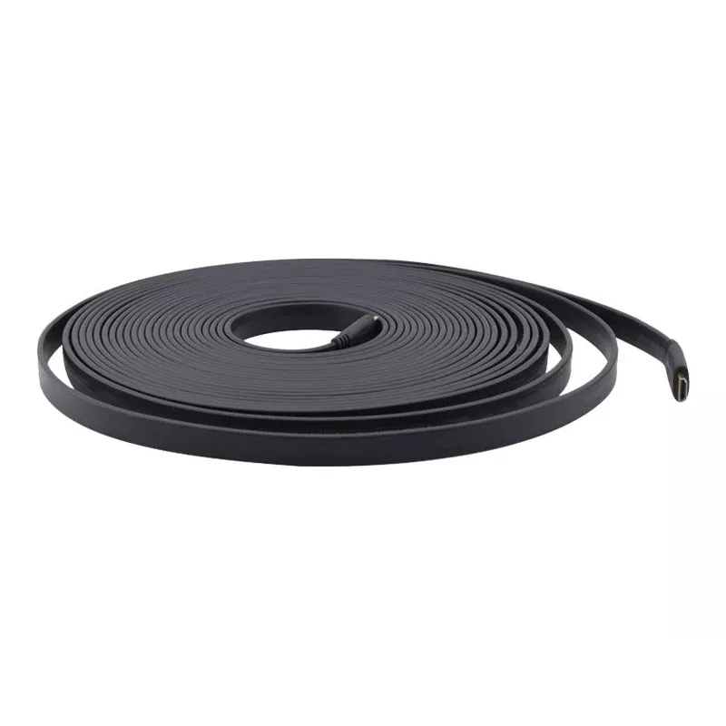 Kramer C-HM/HM/FLAT/ETH-3 cabo HDMI High-Speed com Ethernet, 0,91 m, plano, preto 97-01014003
