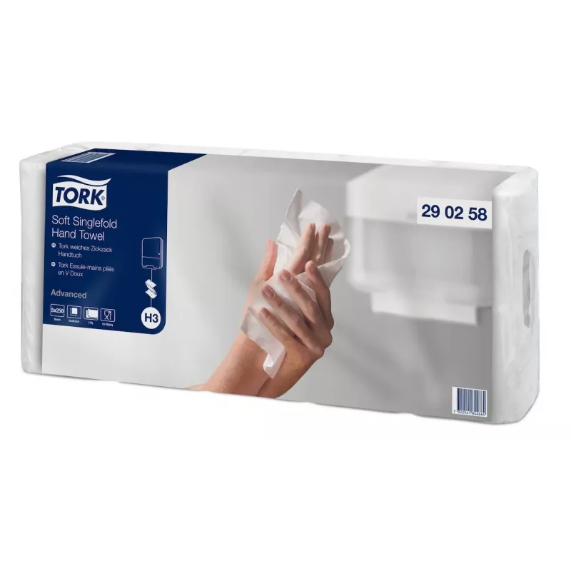 Tork Advanced H3 toalhetes de mãos em Z 2 folhas branco (290258) – 3750 toalhetes