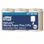 Tork Reflex Advanced M4 rolos de papel de limpeza centrefeed, 2 folhas, natural, 429 folhas, 6 rolos 473481