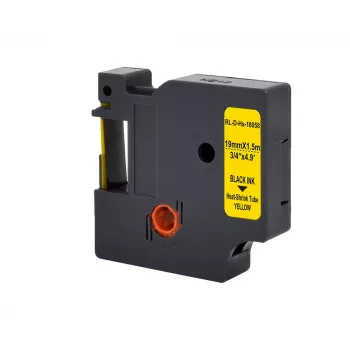 Fita de etiquetar em poliolefina G&G amarelo/preto 19 mm x 1,5 m RL-D-Hs-18058-BK/YE-19MM*1.5M