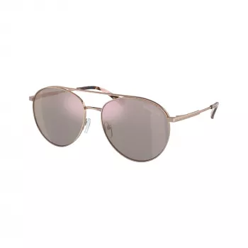 Óculos de sol de mulher Michael Kors MK1138-11084Z, armação dourado-claro, lentes castanhas degradê, 58 mm
