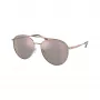 Óculos de sol de mulher Michael Kors MK1138-11084Z, armação dourado-claro, lentes castanhas degradê, 58 mm