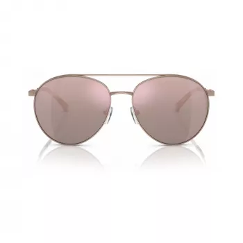 Óculos de sol de mulher Michael Kors MK1138-11084Z, armação dourado-claro, lentes castanhas degradê, 58 mm