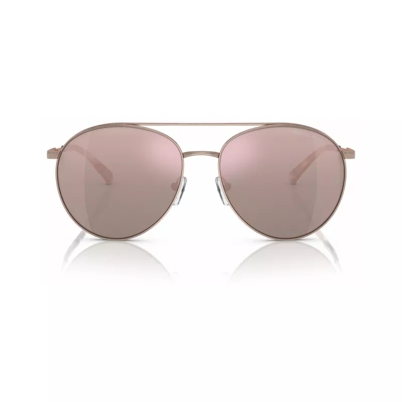Óculos de sol de mulher Michael Kors MK1138-11084Z, armação dourado-claro, lentes castanhas degradê, 58 mm