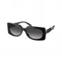 Óculos de sol quadrados de mulher Michael Kors Hvar, armação tartaruga escura, lentes cinzentas degradê, 56 mm MK221530058G5