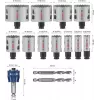 Conjunto de 11 serras copo Bosch 2608594426 Progressor para madeira e metal (20-76 mm) com adaptadores Power Change e brocas-piloto