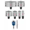 Conjunto de serras copo Bosch Progressor para madeira e metal, 7 peças, diâmetro 20-114 mm, encaixe Power Change, HSS bimetal, com mala 2608594431
