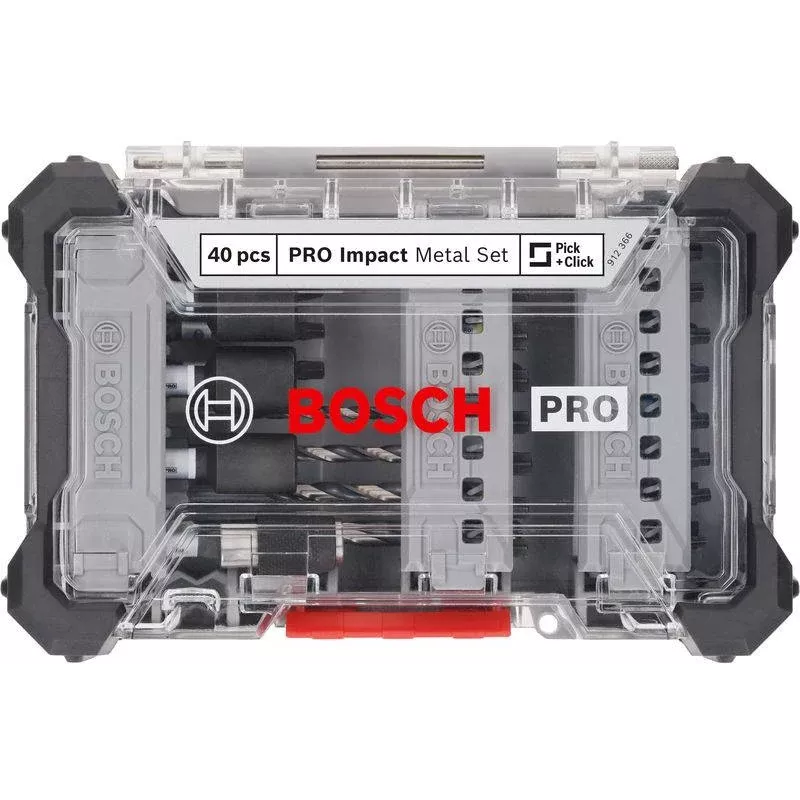 Conjunto de 40 pontas de aparafusar e brocas para metal Bosch PRO Impact (2608521U86)